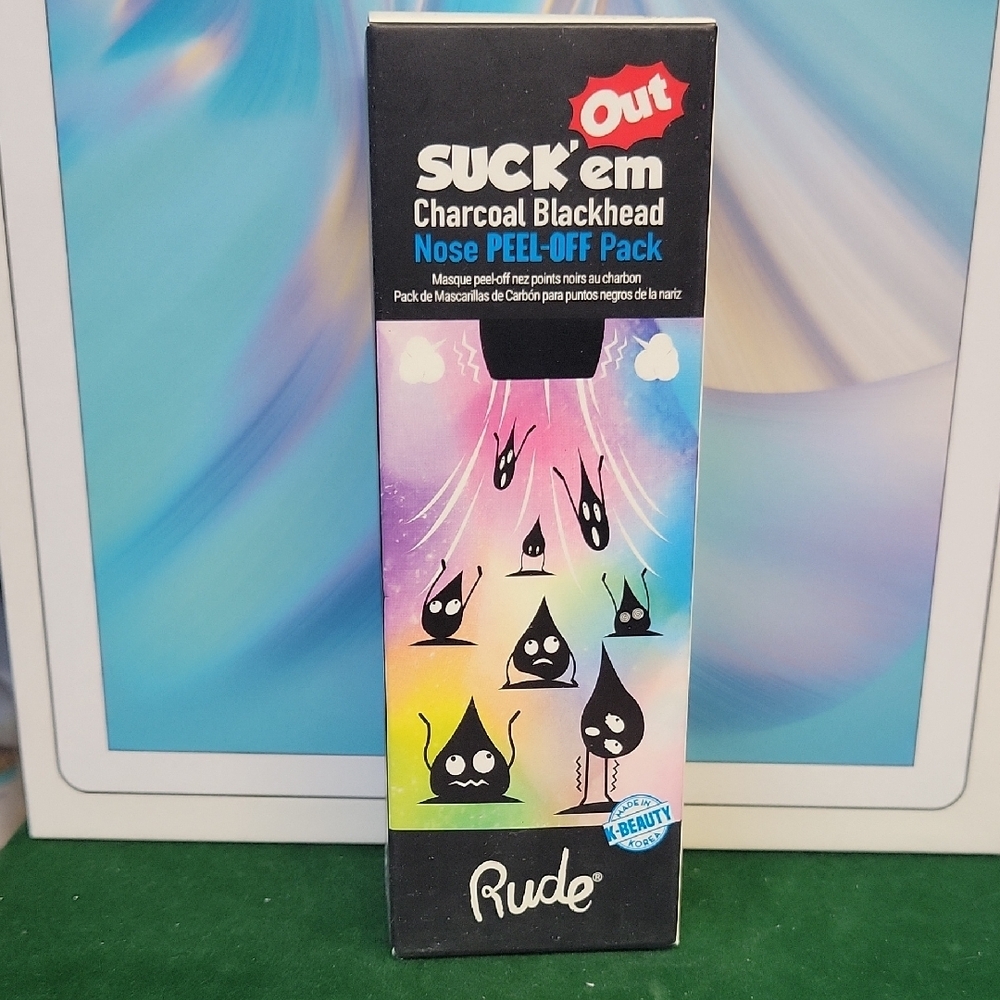 RUDE SUCK'em Charcoal Blackhead Nose Peel-Off Pack 50ml New Sealed Tube